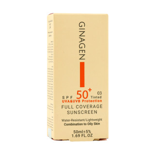 ژیناژن _کرم ضد آفتاب رنگی پوست چرب SPF50